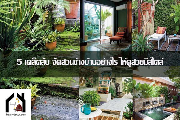 5 เคล็ดลับ จัดสวนข้างบ้านอย่างไร ให้ดูสวยมีสไตล์ #ของแต่งบ้าน