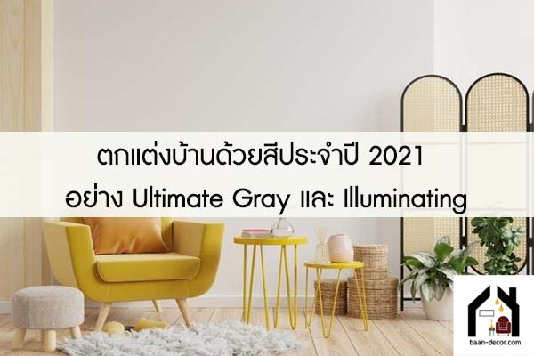 ตกแต่งบ้านด้วยสีประจำปี 2021 อย่าง Ultimate Gray และ Illuminating