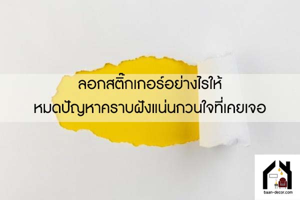 ลอกสติ๊กเกอร์อย่างไรให้หมดปัญหาคราบฝังแน่นกวนใจที่เคยเจอ